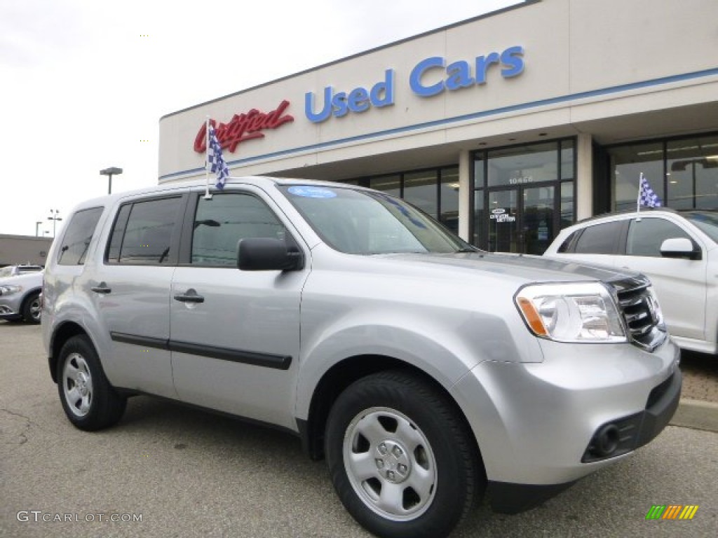 2012 Pilot LX 4WD - Alabaster Silver Metallic / Gray photo #1