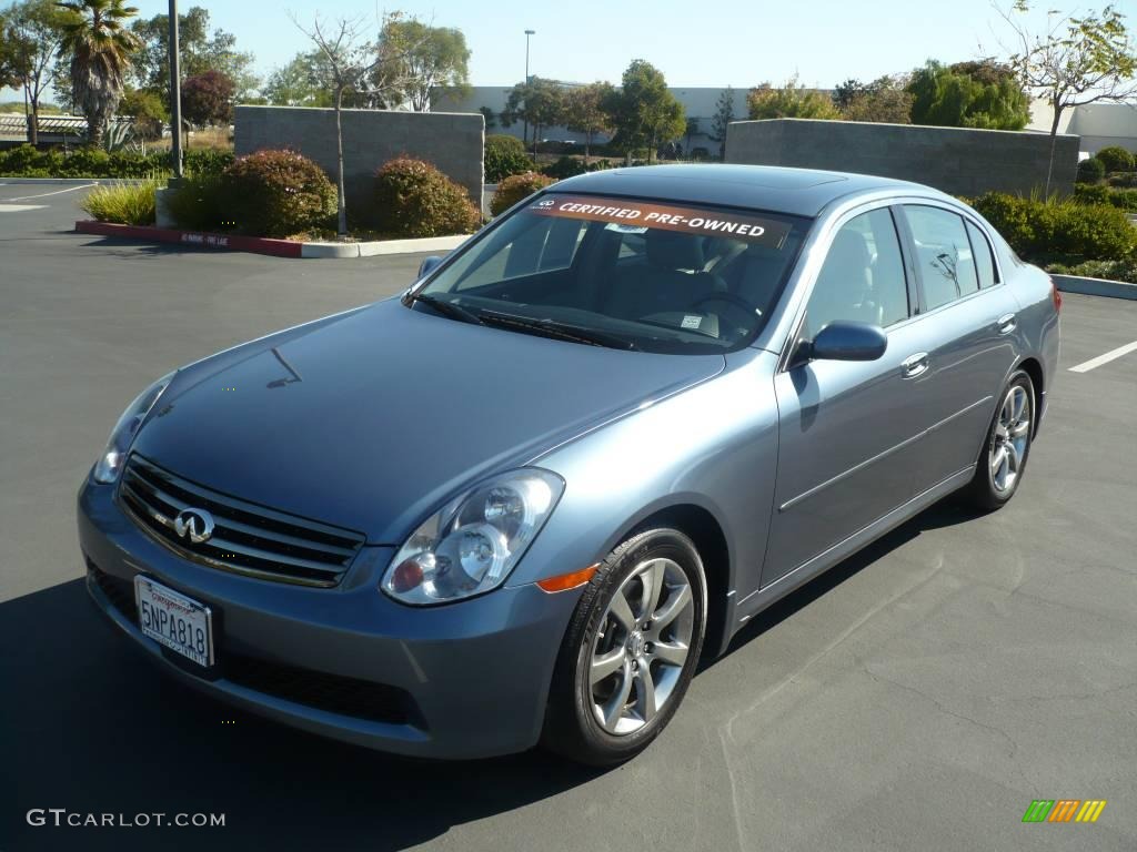2005 G 35 Sedan - Lakeshore Slate Blue / Stone photo #3