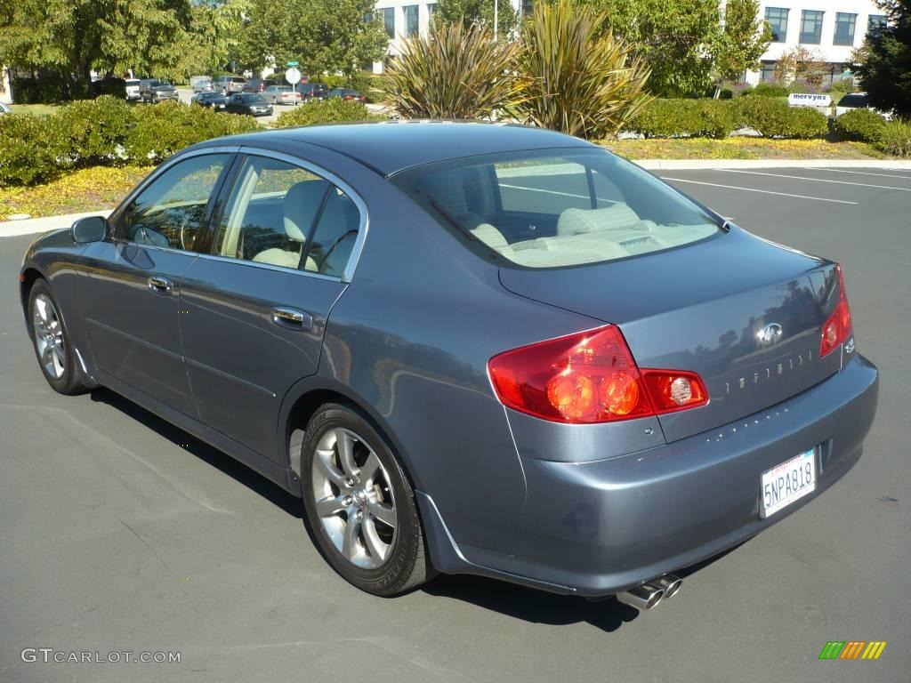 2005 G 35 Sedan - Lakeshore Slate Blue / Stone photo #4