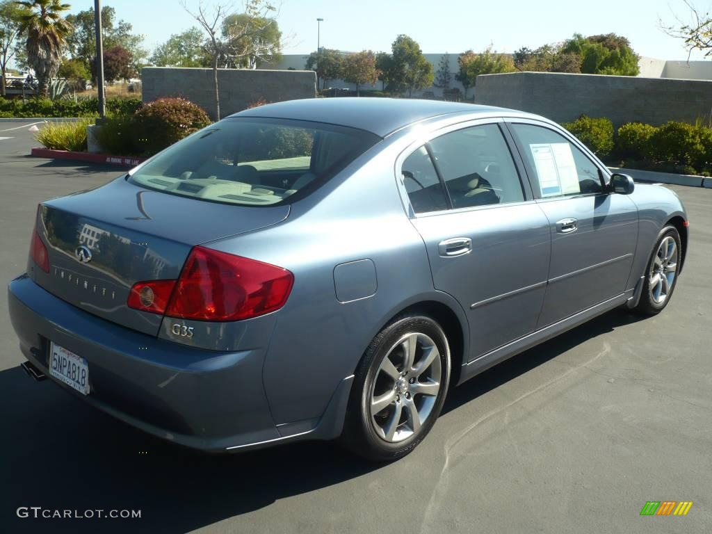 2005 G 35 Sedan - Lakeshore Slate Blue / Stone photo #6