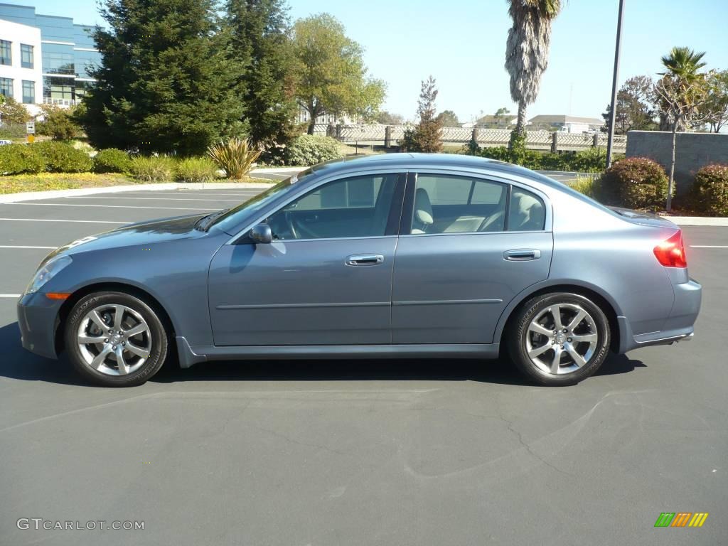 2005 G 35 Sedan - Lakeshore Slate Blue / Stone photo #7