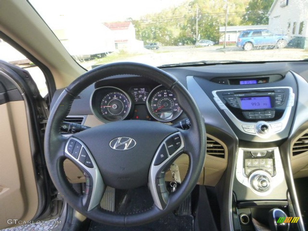 2012 Elantra Limited - Desert Bronze / Beige photo #11