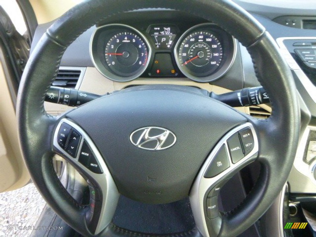 2012 Elantra Limited - Desert Bronze / Beige photo #15