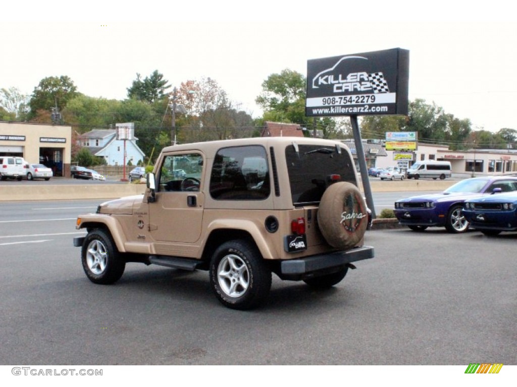 2000 Wrangler Sahara 4x4 - Desert Sand Pearl / Camel/Dark Green photo #5
