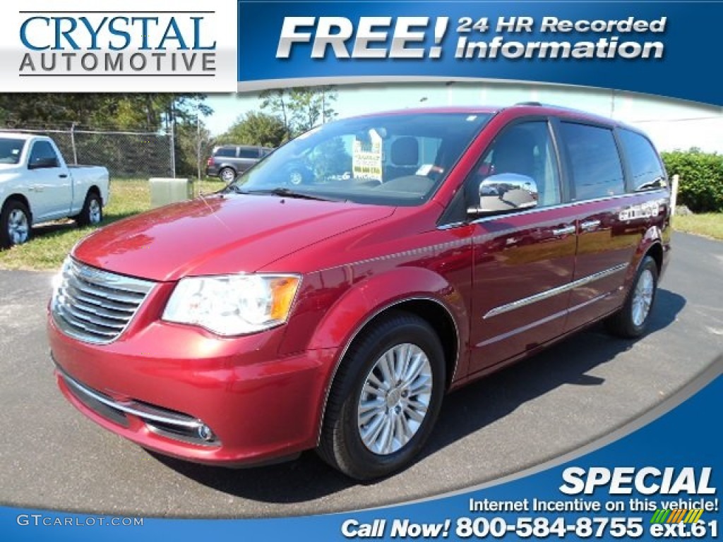 2012 Town & Country Limited - Deep Cherry Red Crystal Pearl / Dark Frost Beige/Medium Frost Beige photo #1