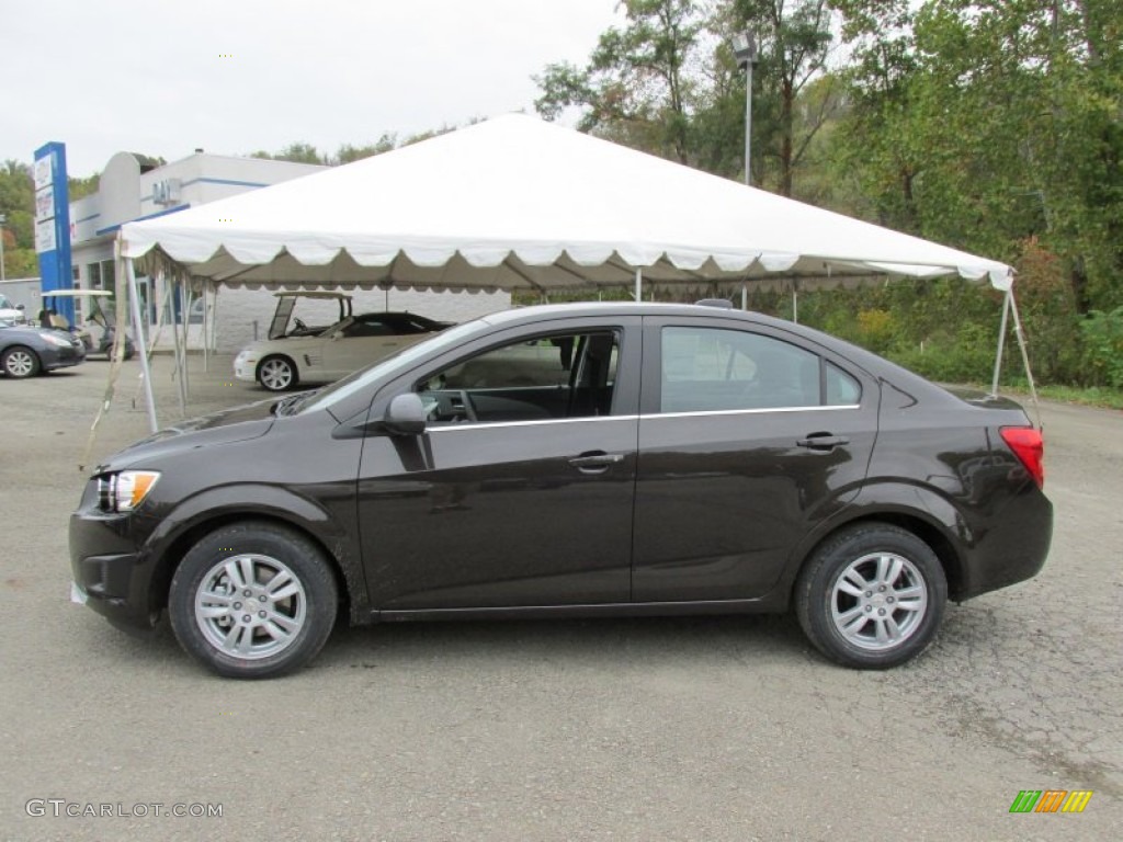 Mocha Bronze Metallic 2015 Chevrolet Sonic LT Sedan Exterior Photo #98093252
