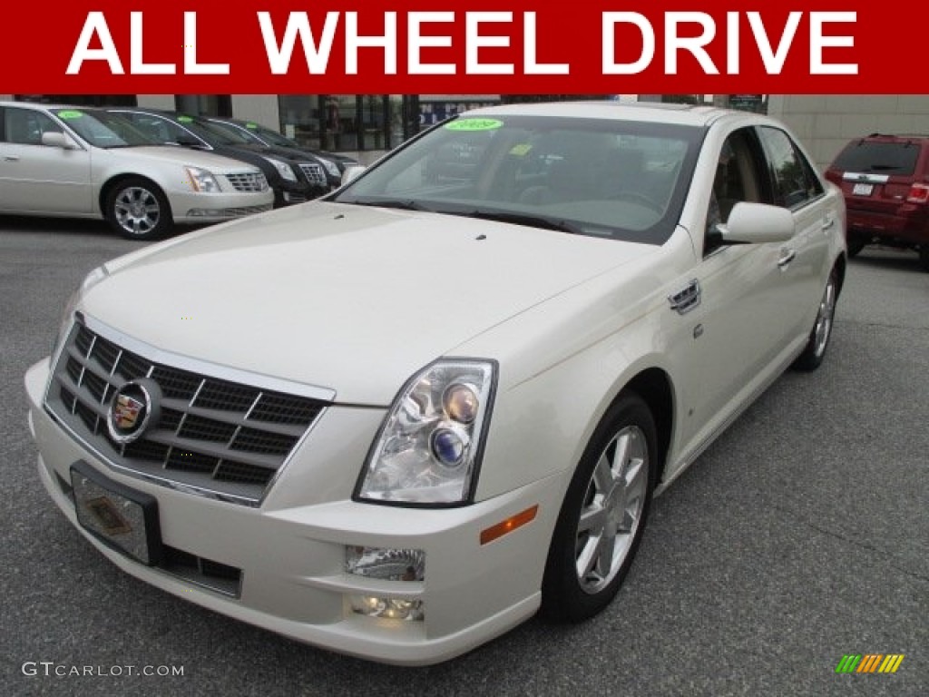 2009 STS 4 V6 AWD - White Diamond Tricoat / Cashmere photo #1