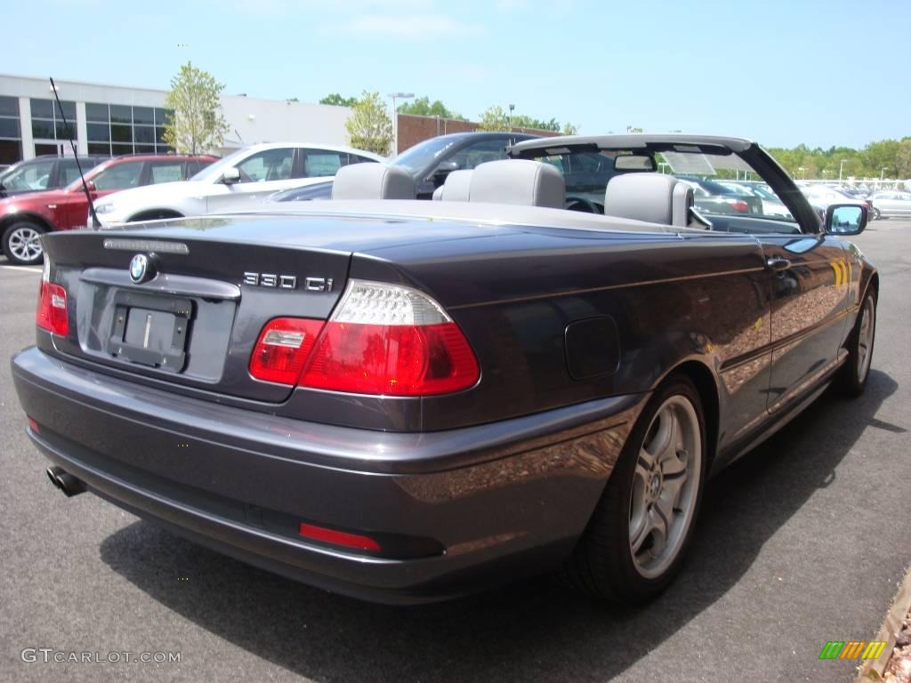 2006 3 Series 330i Convertible - Sparkling Graphite Metallic / Grey photo #21