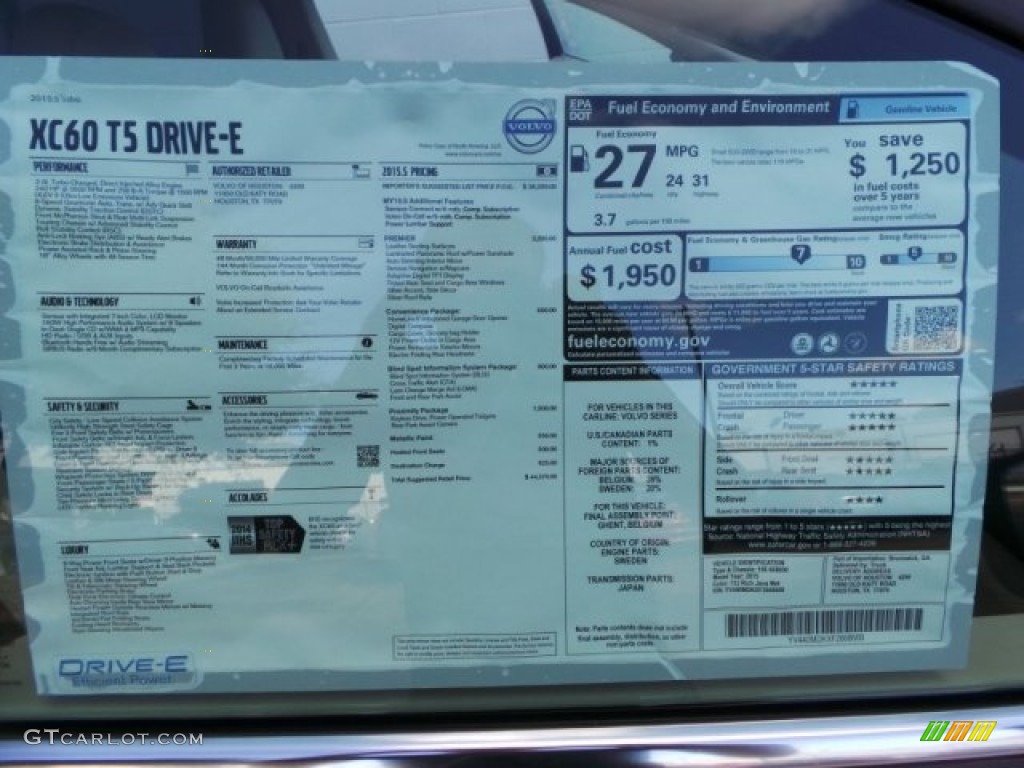 2015 XC60 T5 Drive-E - Rich Java Metallic / Soft Beige photo #42