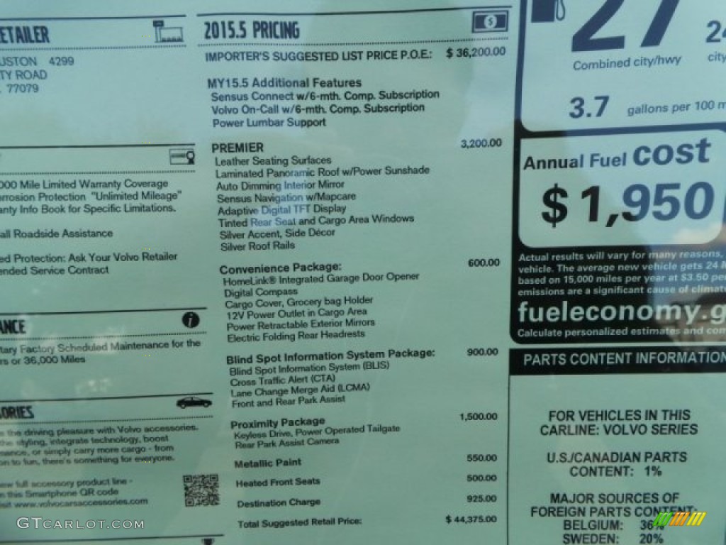 2015 XC60 T5 Drive-E - Rich Java Metallic / Soft Beige photo #43