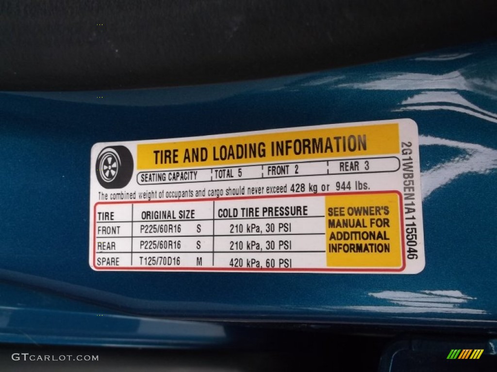 2010 Impala LT - Aqua Blue Metallic / Gray photo #31