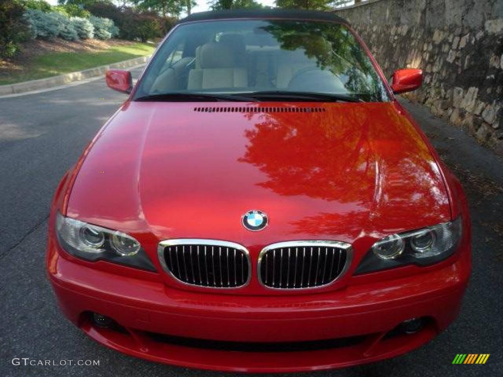2006 3 Series 325i Convertible - Electric Red / Sand photo #2