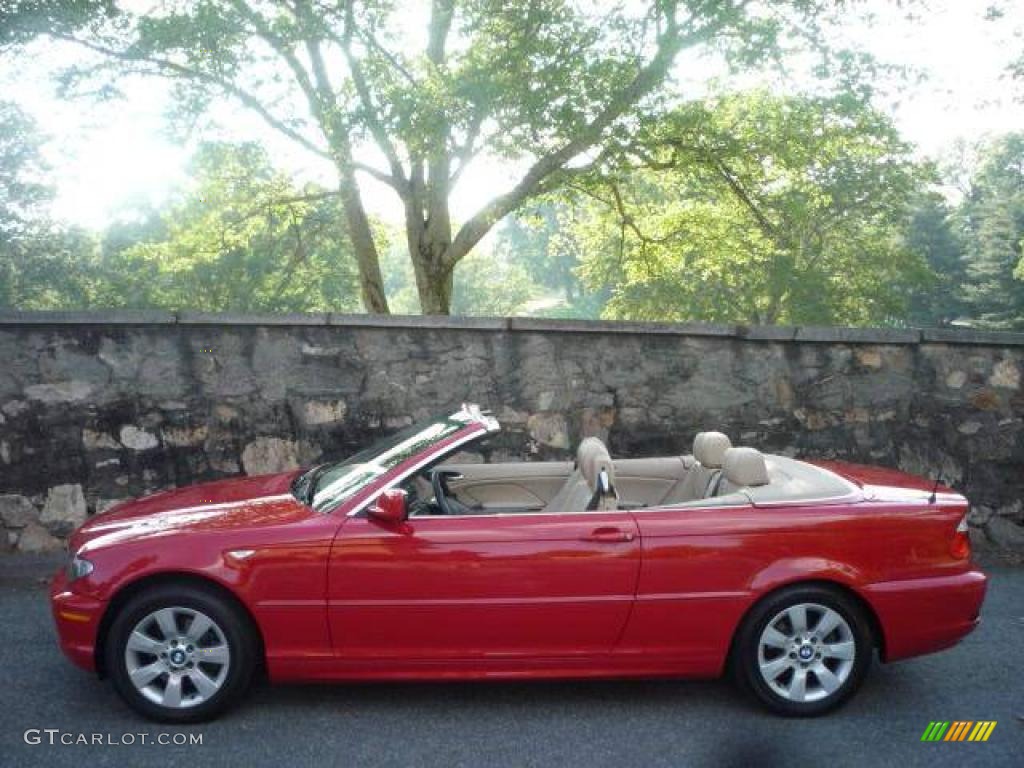 2006 3 Series 325i Convertible - Electric Red / Sand photo #3