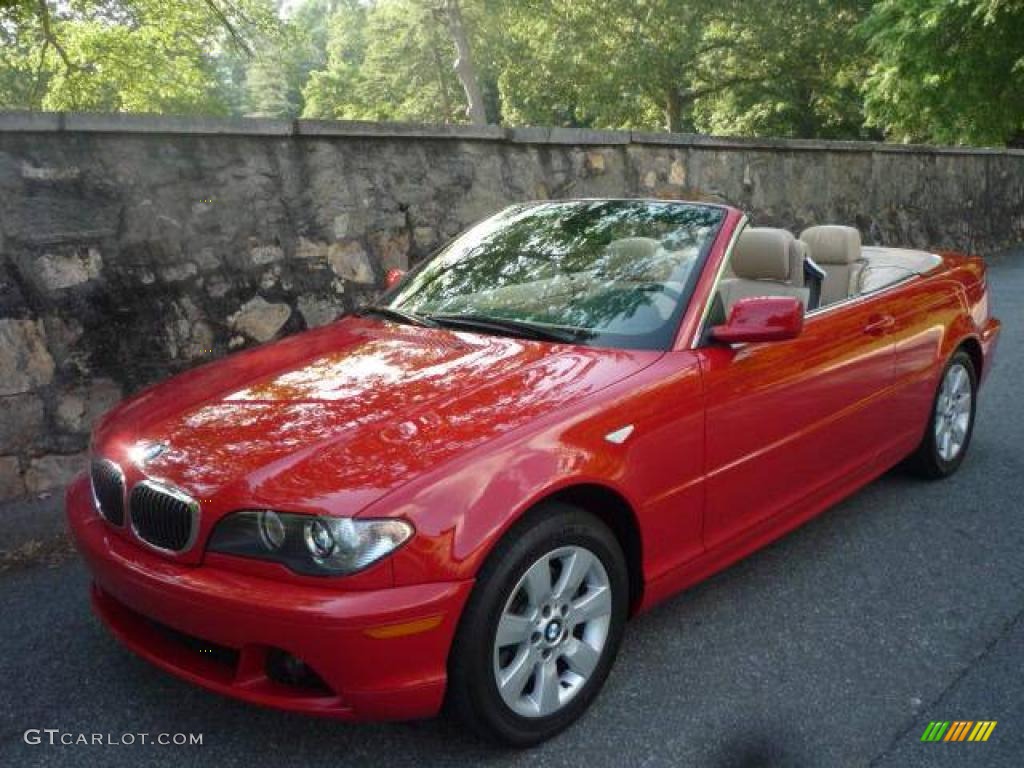 2006 3 Series 325i Convertible - Electric Red / Sand photo #4