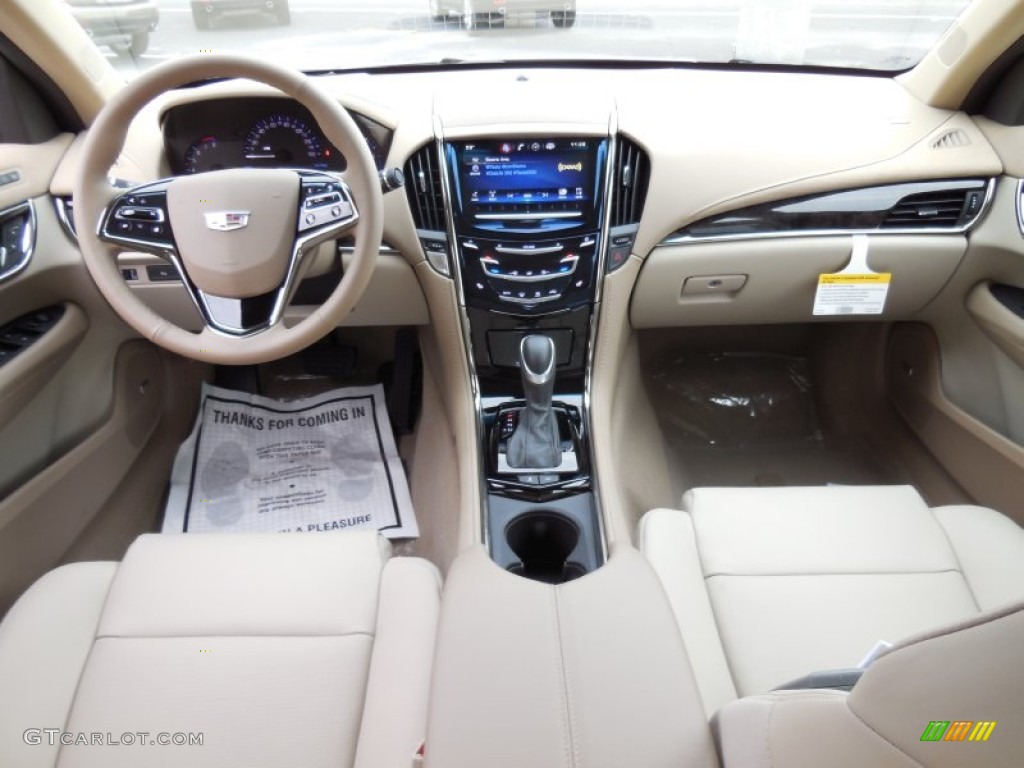 2015 Cadillac ATS 2.0T Luxury AWD Sedan Light Neutral/Medium Cashmere Dashboard Photo #98105967