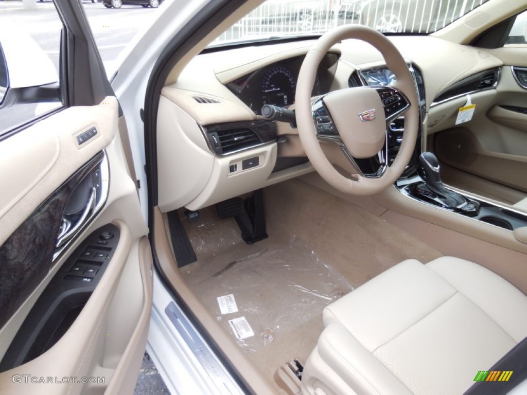 Light Neutral/Medium Cashmere Interior 2015 Cadillac ATS 2.0T Luxury AWD Sedan Photo #98106890