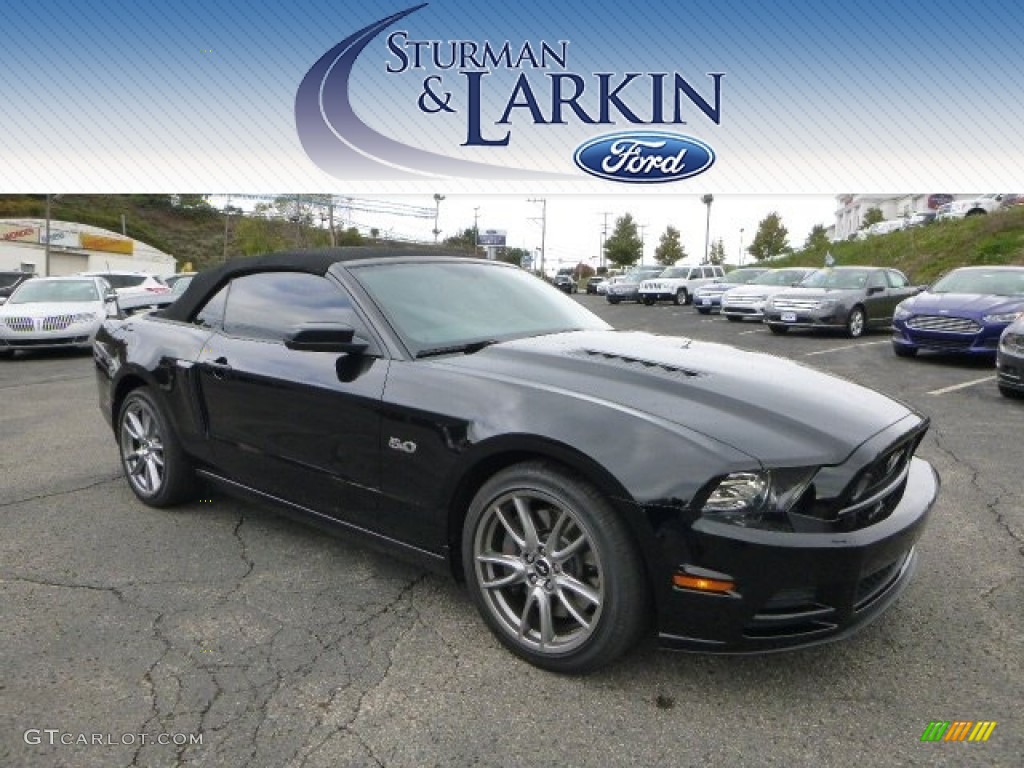 2014 Mustang GT Convertible - Black / Charcoal Black/Cashmere Accent photo #1