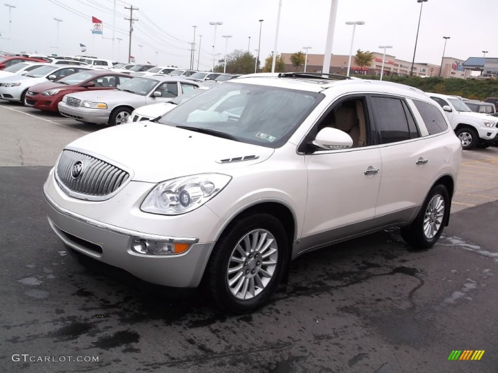 2009 Enclave CXL AWD - White Diamond Tricoat / Cocoa/Cashmere photo #5