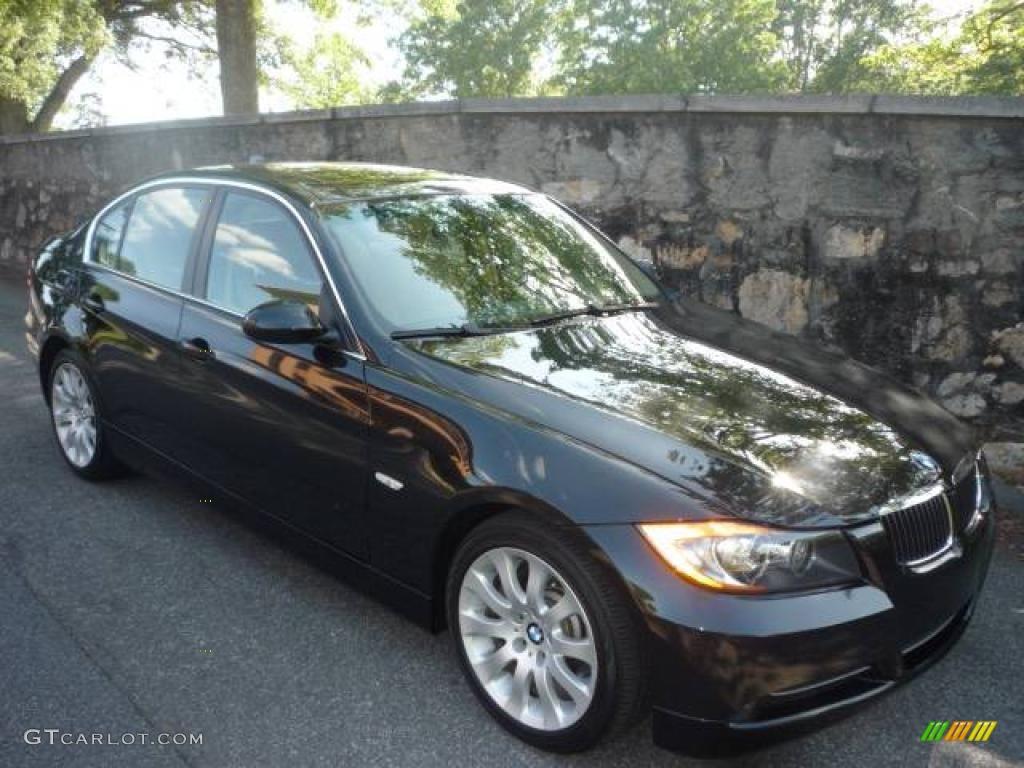 2006 3 Series 330i Sedan - Black Sapphire Metallic / Beige photo #1