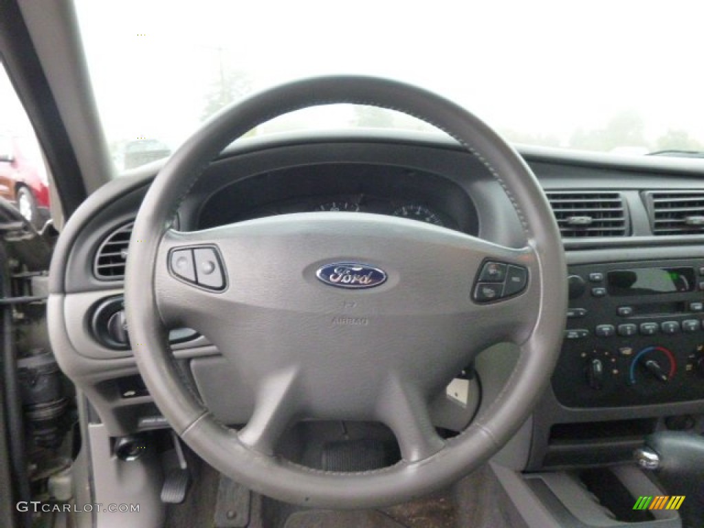2003 Ford Taurus SES Medium Graphite Steering Wheel Photo #98109113