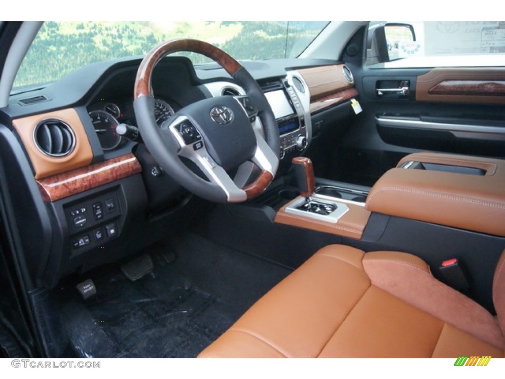 1794 Edition Premium Brown Leather Interior 2015 Toyota Tundra 1794 Edition CrewMax 4x4 Photo #98109386