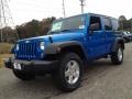 2015 Hydro Blue Pearl Jeep Wrangler Unlimited Sport 4x4  photo #1