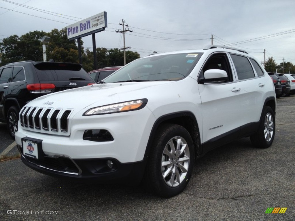 2015 Cherokee Limited 4x4 - Bright White / Black/Light Frost Beige photo #1