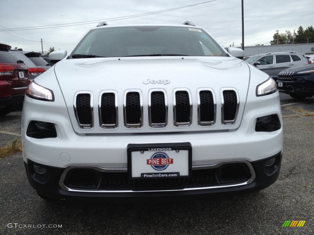 2015 Cherokee Limited 4x4 - Bright White / Black/Light Frost Beige photo #2