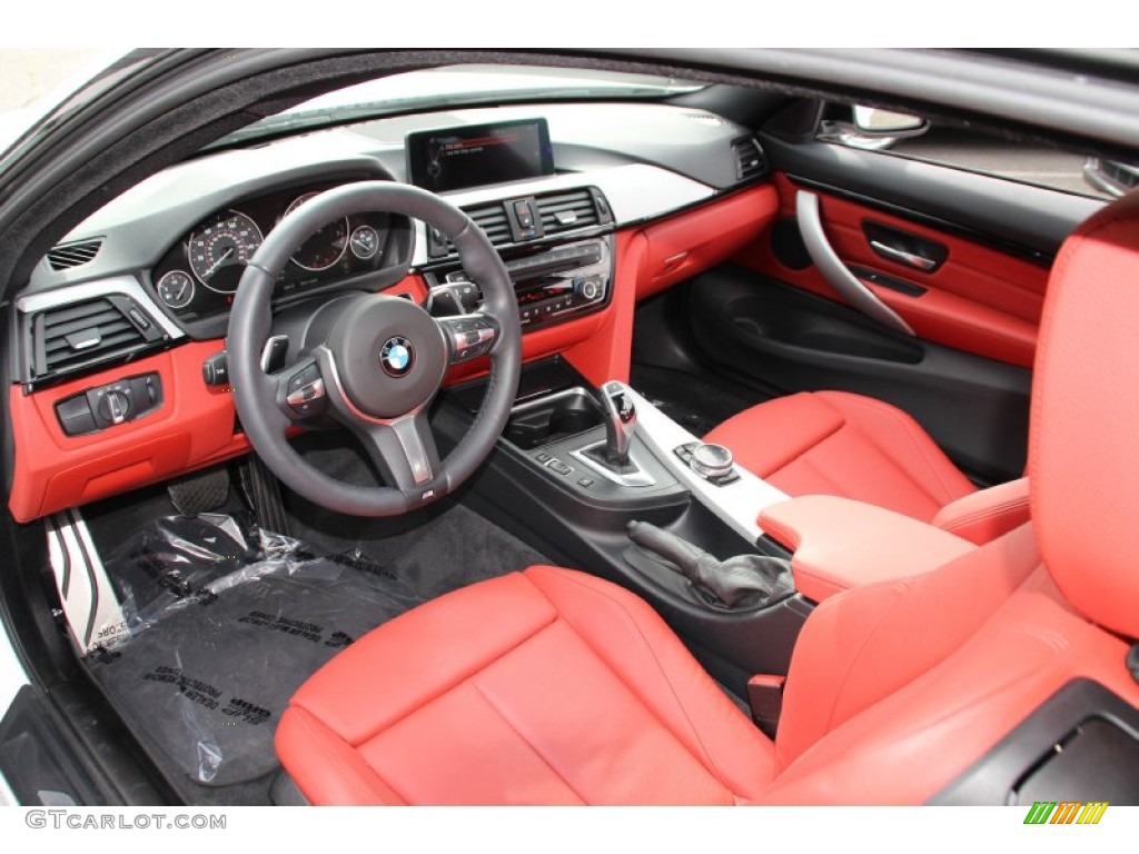 Coral Red Interior 2014 BMW 4 Series 428i xDrive Coupe Photo #98118182