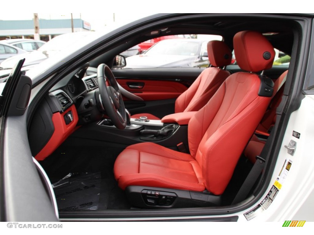 Coral Red Interior 2014 BMW 4 Series 428i xDrive Coupe Photo #98118206