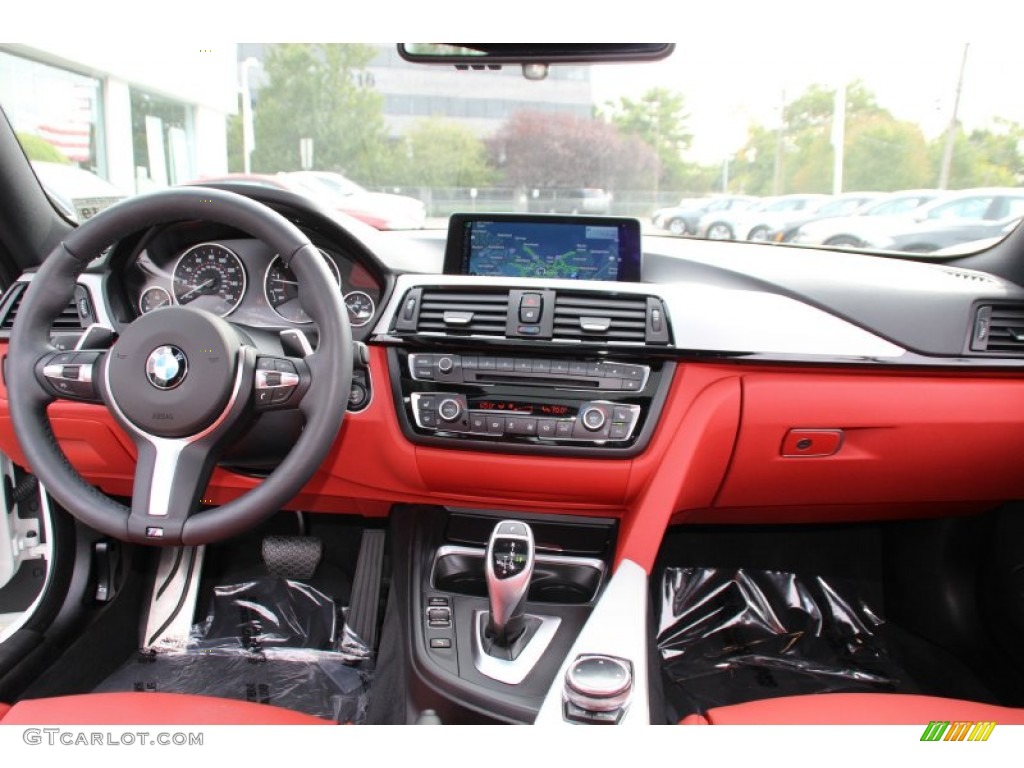 2014 BMW 4 Series 428i xDrive Coupe Coral Red Dashboard Photo #98118287