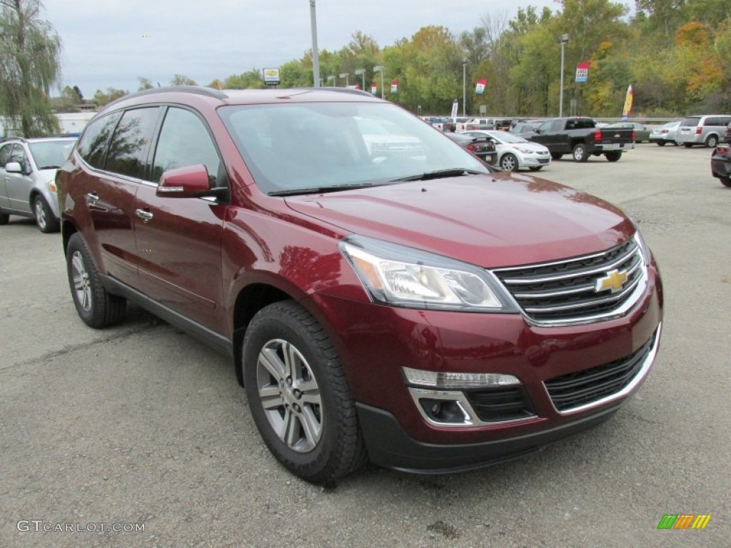 2015 Traverse LT AWD - Siren Red Tintcoat / Ebony photo #9