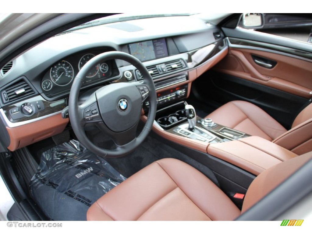 Cinnamon Brown Interior 2012 BMW 5 Series 528i xDrive Sedan Photo #98122145