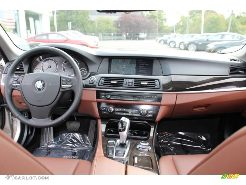 2012 BMW 5 Series 528i xDrive Sedan Cinnamon Brown Dashboard Photo #98122208