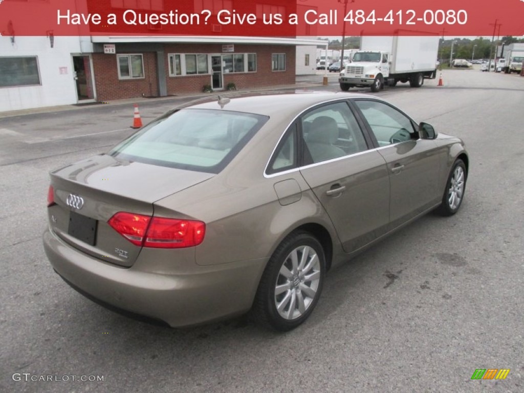 2009 A4 2.0T quattro Sedan - Dakar Beige Metallic / Cardamom Beige photo #3