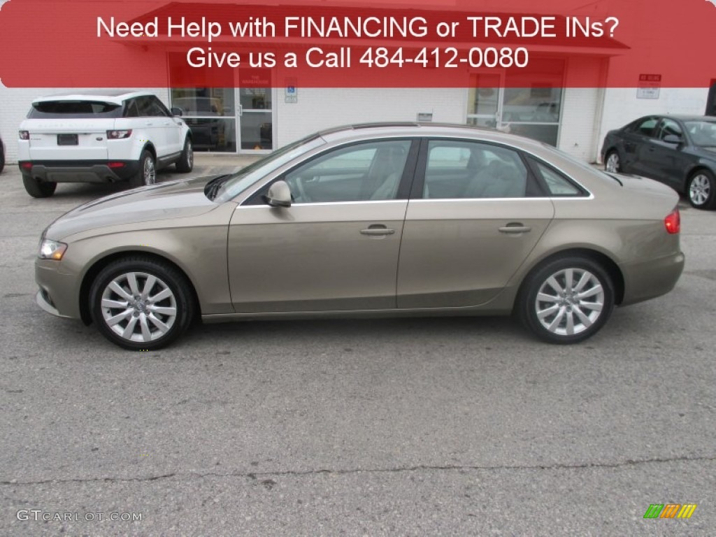 2009 A4 2.0T quattro Sedan - Dakar Beige Metallic / Cardamom Beige photo #8