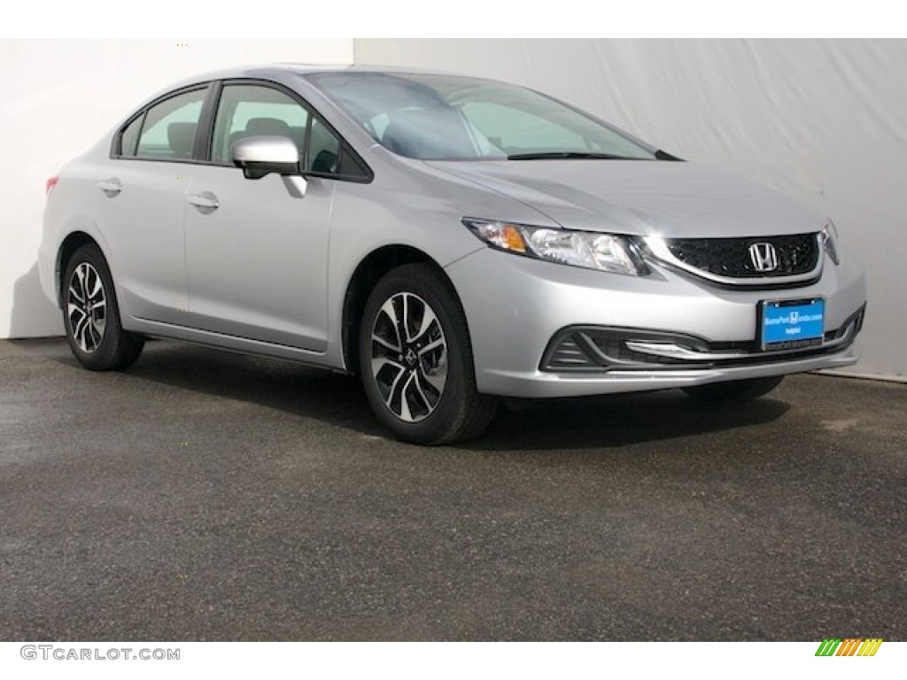 2015 Civic EX Sedan - Alabaster Silver Metallic / Gray photo #1