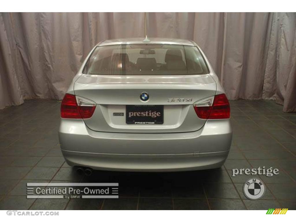 2007 3 Series 328xi Sedan - Titanium Silver Metallic / Black photo #2