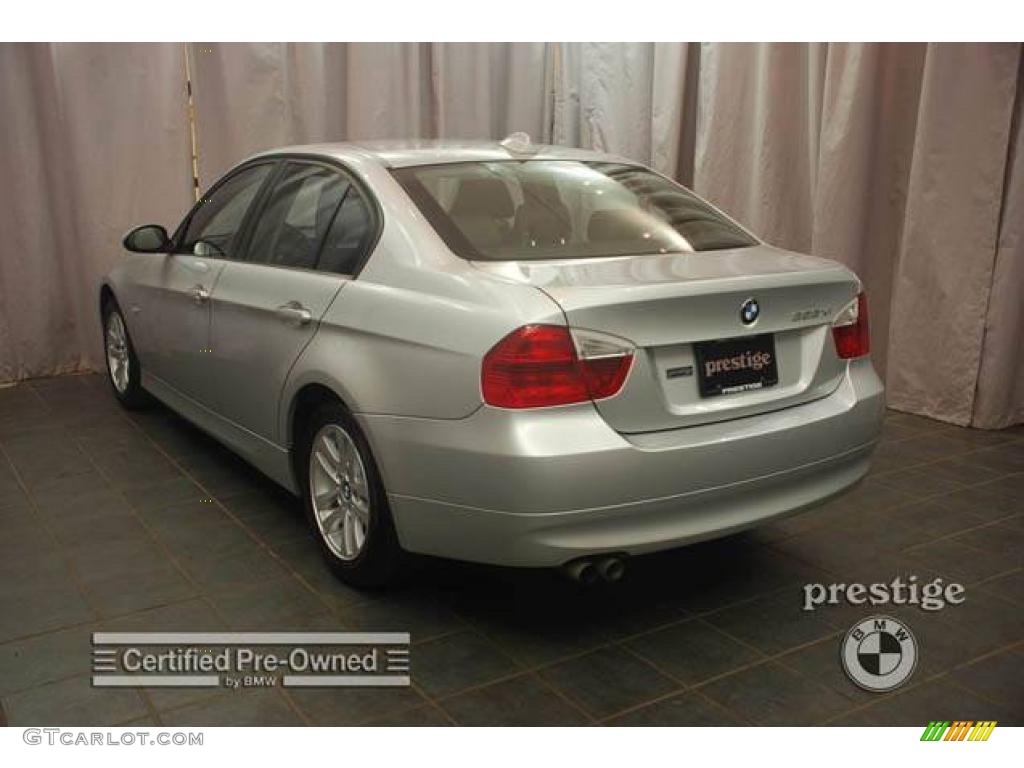 2007 3 Series 328xi Sedan - Titanium Silver Metallic / Black photo #3