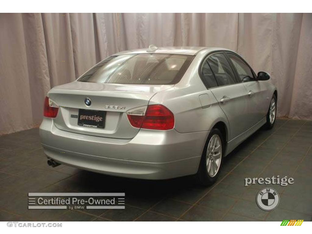 2007 3 Series 328xi Sedan - Titanium Silver Metallic / Black photo #5