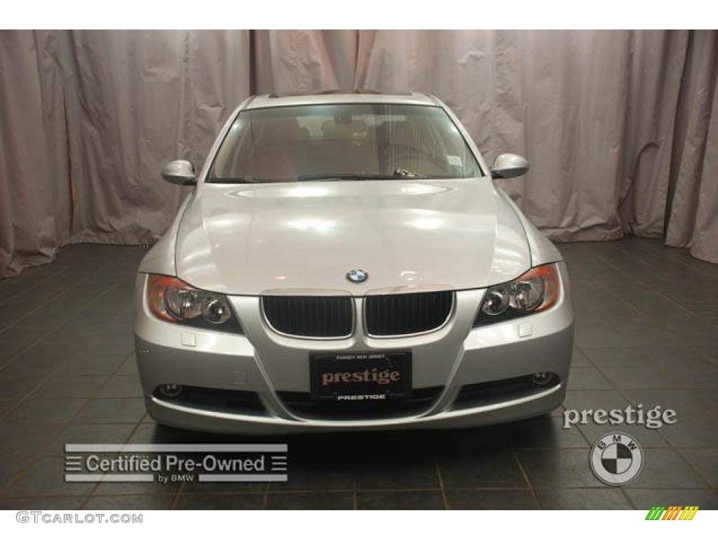 2007 3 Series 328xi Sedan - Titanium Silver Metallic / Black photo #6