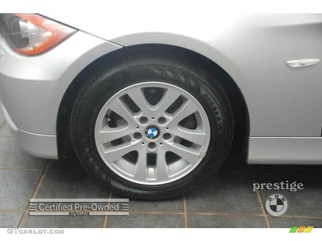 2007 3 Series 328xi Sedan - Titanium Silver Metallic / Black photo #8
