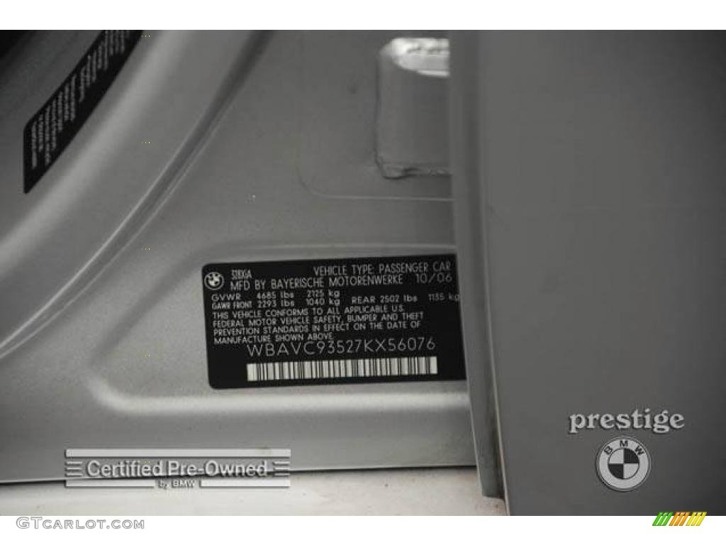 2007 3 Series 328xi Sedan - Titanium Silver Metallic / Black photo #10