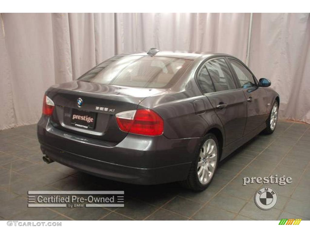 2007 3 Series 328xi Sedan - Sparkling Graphite Metallic / Terra/Black Dakota Leather photo #5