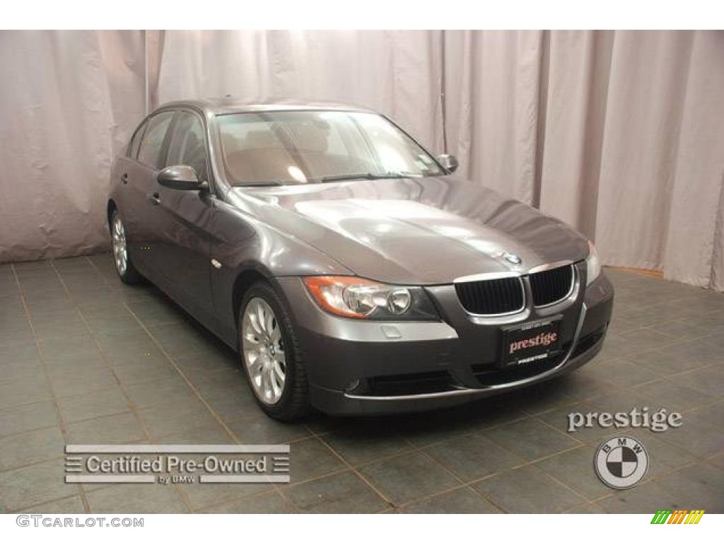 2007 3 Series 328xi Sedan - Sparkling Graphite Metallic / Terra/Black Dakota Leather photo #7