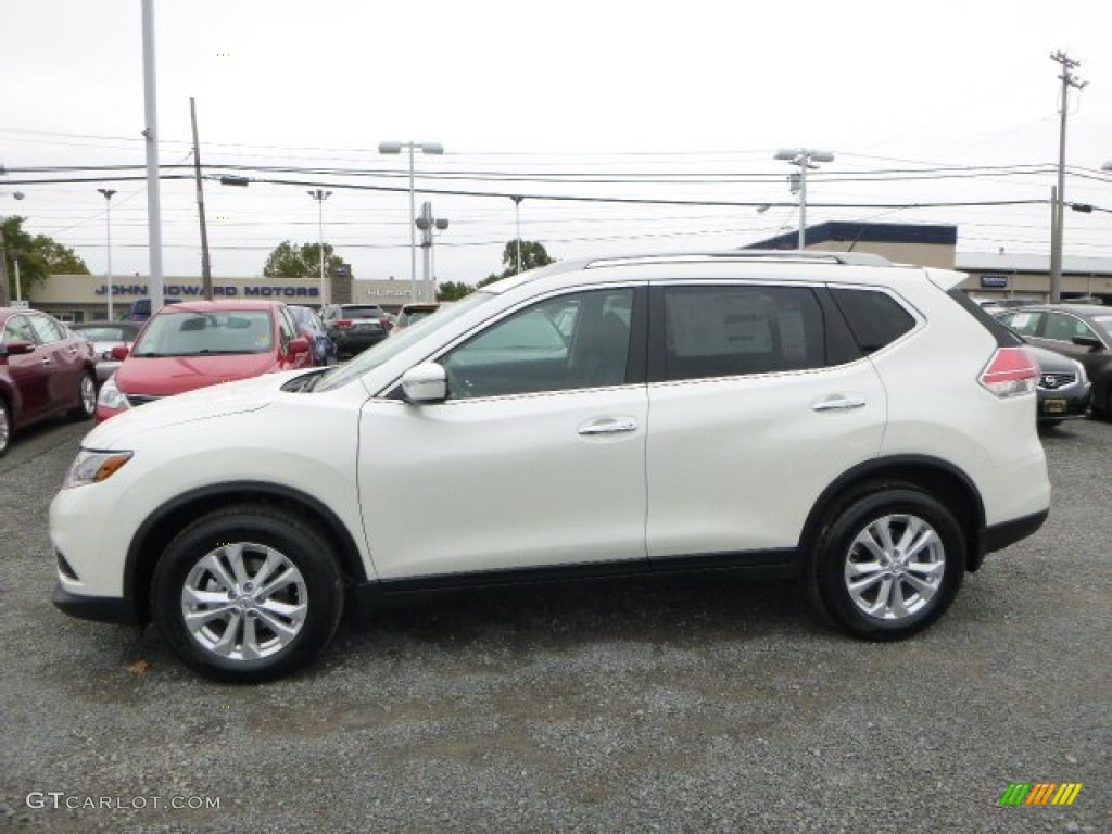 2015 Rogue SV AWD - Pearl White / Charcoal photo #7