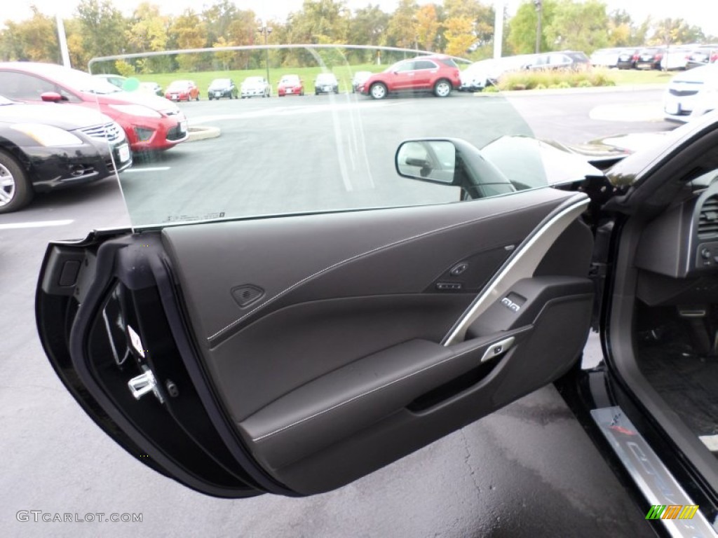 2015 Chevrolet Corvette Stingray Coupe Z51 Jet Black Door Panel Photo #98145914