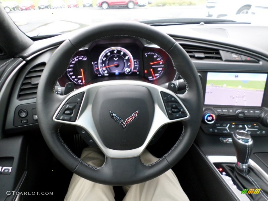2015 Chevrolet Corvette Stingray Coupe Z51 Jet Black Steering Wheel Photo #98146139