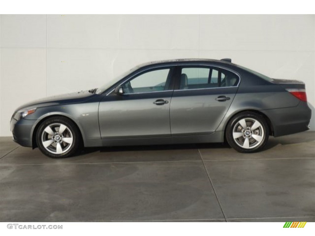 2005 5 Series 530i Sedan - Titanium Grey Metallic / Grey photo #6