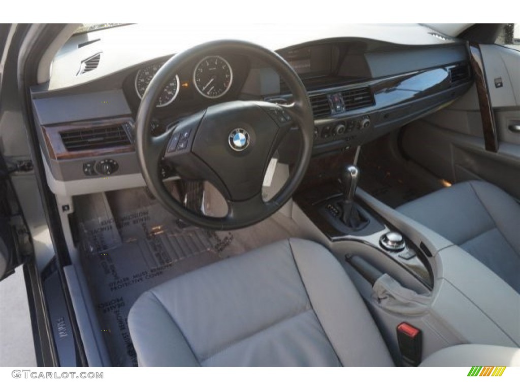 2005 5 Series 530i Sedan - Titanium Grey Metallic / Grey photo #9